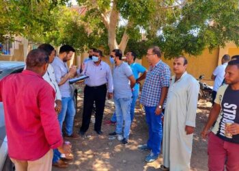 النائب عبد الرحمن برعي مع أهالى بني سويف اليوم