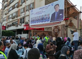 حشد انتخابي أمام جمعية أبو العينين
