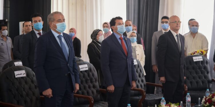 متجمعين في الخير..وزراء الهجرة والتنمية المحلية والتموين والشباب والرياضة في مؤتمر بالغربية