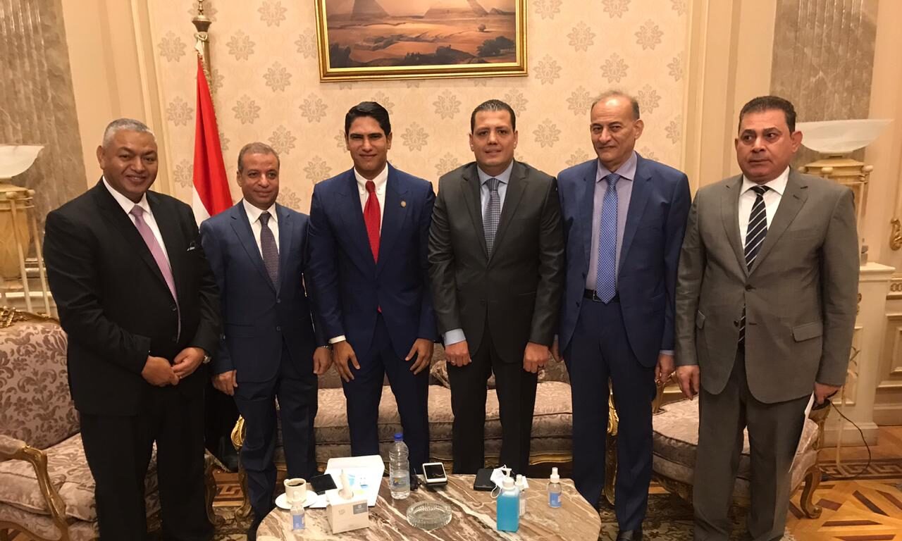 المستشار محمود عتمان الأمين العام لمجلس الشيوخ يستقبل الأعضاء الجدد