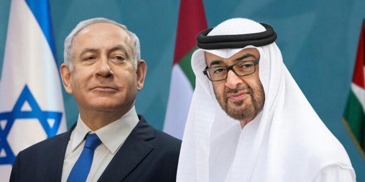 رئيس الوزراء الإسرائيلي بنيامين نتنياهو والشيخ محمد بن زايد