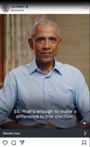 بالفيديو ..اتبرع ولو ب٥ دولار.. أوباما يطالب الأمريكان للتبرع للرئيس بايدن 2